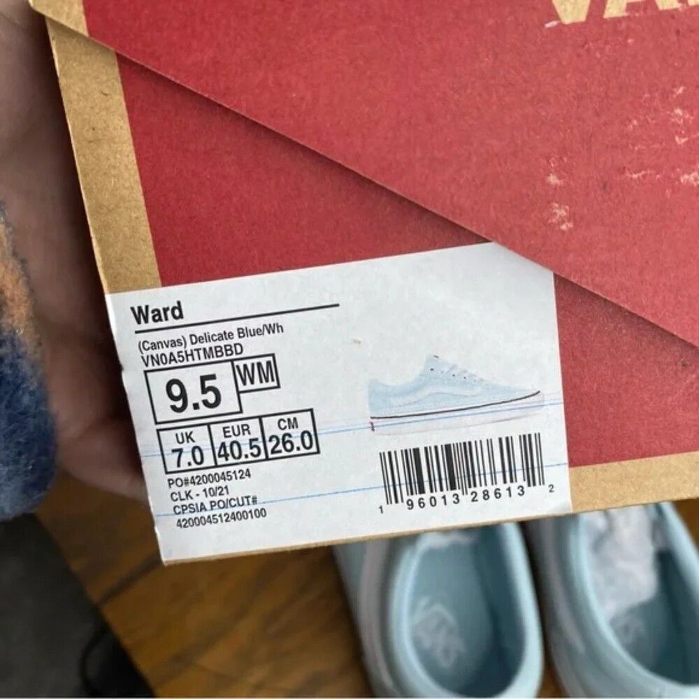 New Vans Ward Light Blue Shoes 9.5 New with box - Picture 6 of 7
